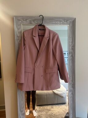 Missguided Dusky Rose Double-Breasted Blazer